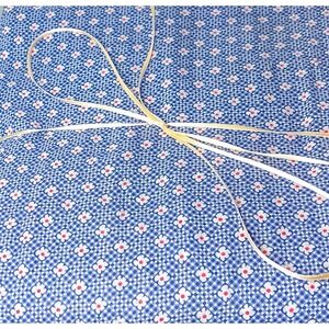 Vintage 1930's 40's Cotton Fabric Tiny Gingham Flowers White Checkered 4.6 Yards